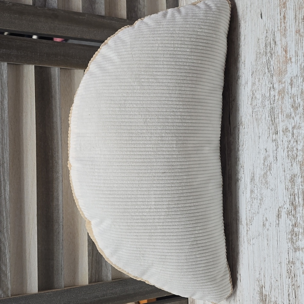 Room Essentials Half‑Moon Toss Pillow – 17" x 9" x 2" | White